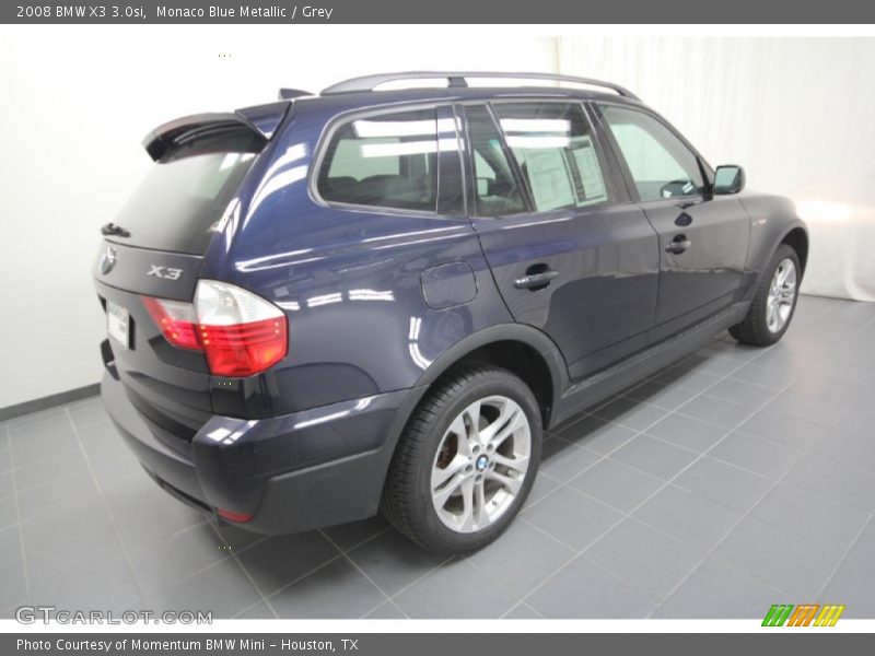 Monaco Blue Metallic / Grey 2008 BMW X3 3.0si