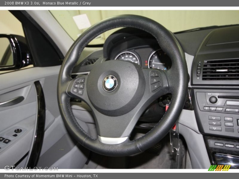 Monaco Blue Metallic / Grey 2008 BMW X3 3.0si