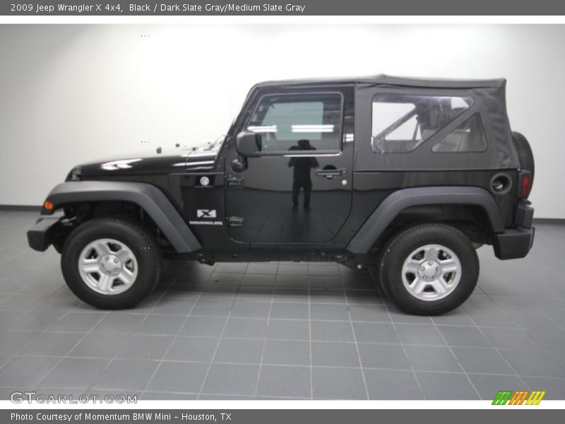 Black / Dark Slate Gray/Medium Slate Gray 2009 Jeep Wrangler X 4x4