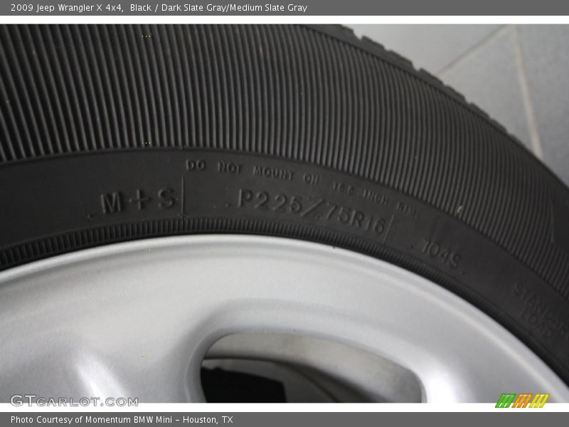 Black / Dark Slate Gray/Medium Slate Gray 2009 Jeep Wrangler X 4x4