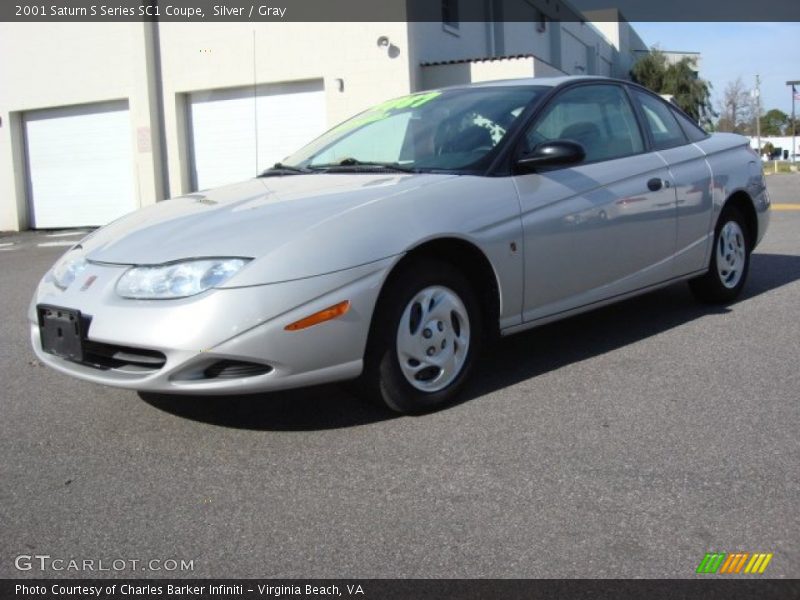 Silver / Gray 2001 Saturn S Series SC1 Coupe