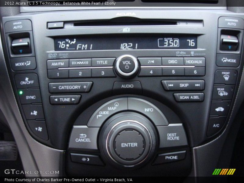 Controls of 2012 TL 3.5 Technology