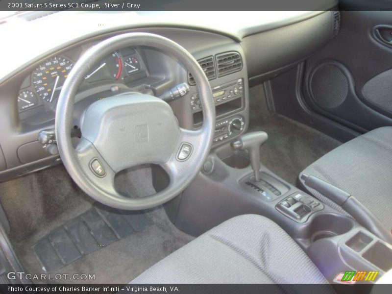 Silver / Gray 2001 Saturn S Series SC1 Coupe