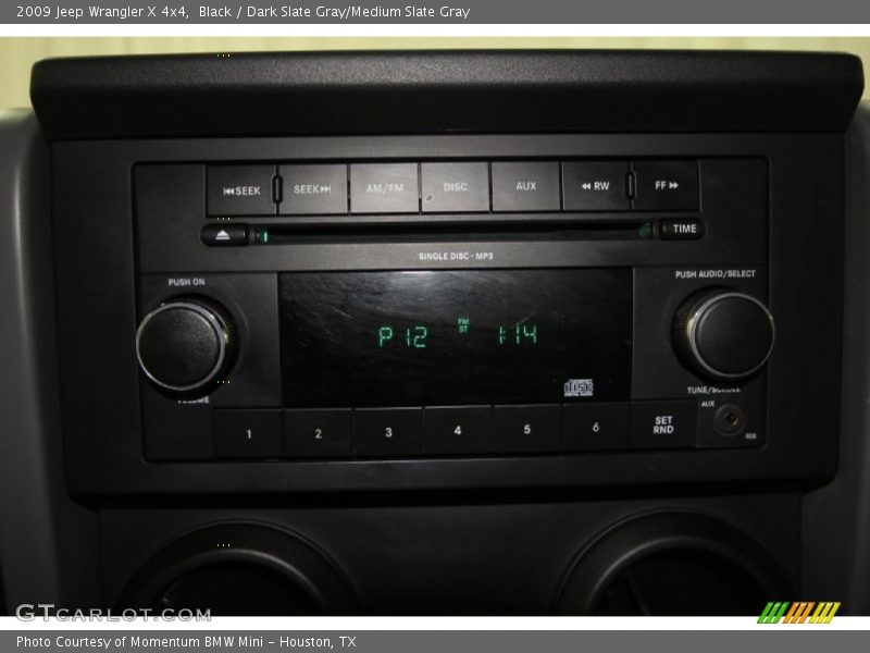 Black / Dark Slate Gray/Medium Slate Gray 2009 Jeep Wrangler X 4x4