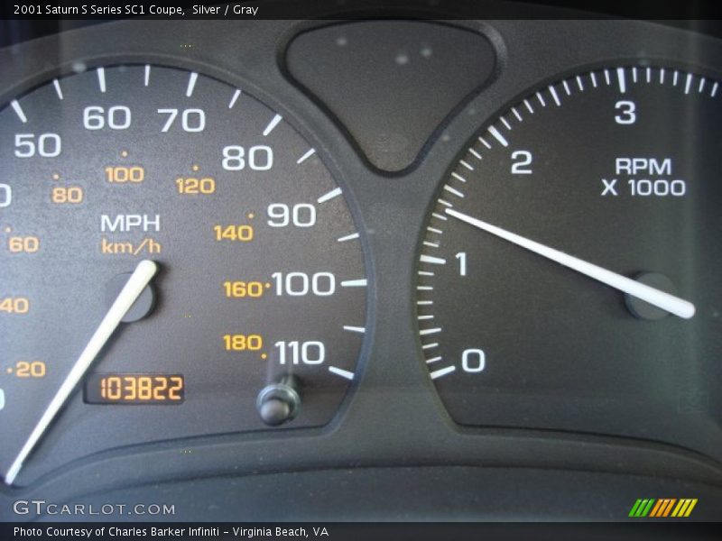Silver / Gray 2001 Saturn S Series SC1 Coupe
