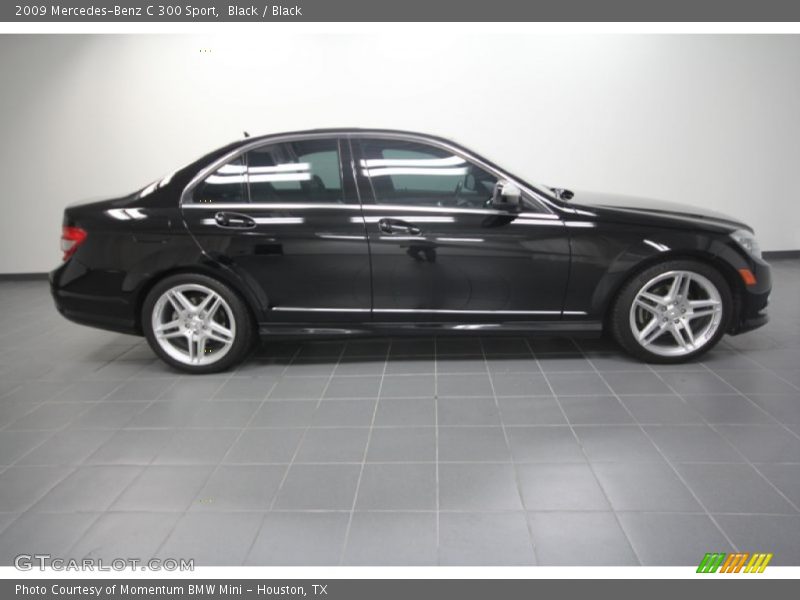 Black / Black 2009 Mercedes-Benz C 300 Sport