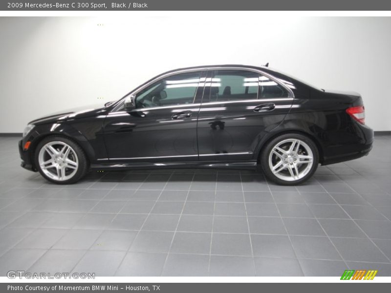 Black / Black 2009 Mercedes-Benz C 300 Sport