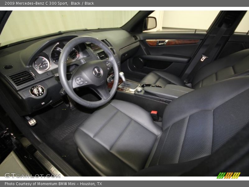 Black / Black 2009 Mercedes-Benz C 300 Sport