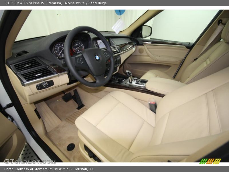 Alpine White / Sand Beige 2012 BMW X5 xDrive35i Premium