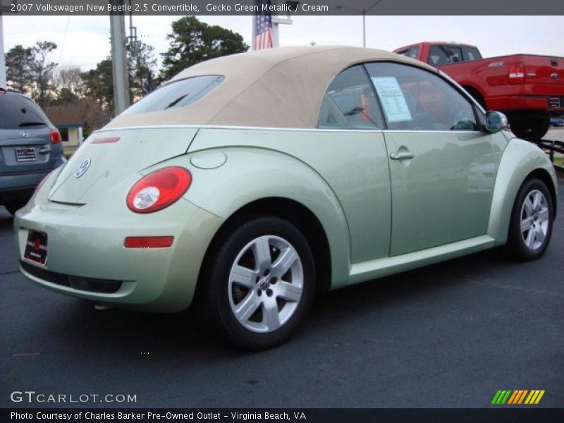 Gecko Green Metallic / Cream 2007 Volkswagen New Beetle 2.5 Convertible