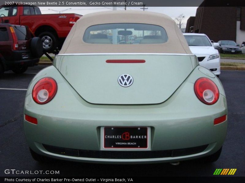 Gecko Green Metallic / Cream 2007 Volkswagen New Beetle 2.5 Convertible