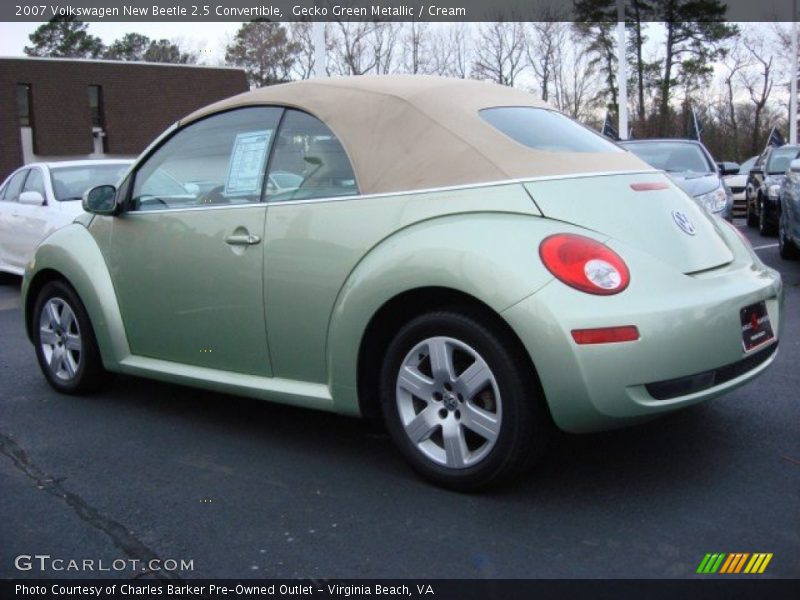 Gecko Green Metallic / Cream 2007 Volkswagen New Beetle 2.5 Convertible