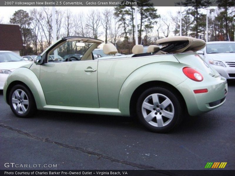 Gecko Green Metallic / Cream 2007 Volkswagen New Beetle 2.5 Convertible