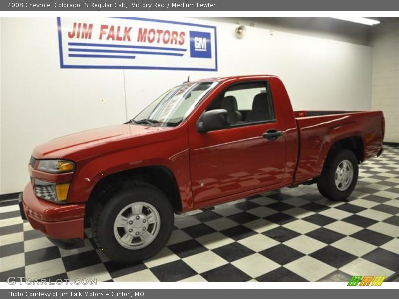 Victory Red / Medium Pewter 2008 Chevrolet Colorado LS Regular Cab