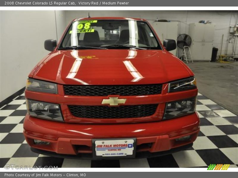 Victory Red / Medium Pewter 2008 Chevrolet Colorado LS Regular Cab