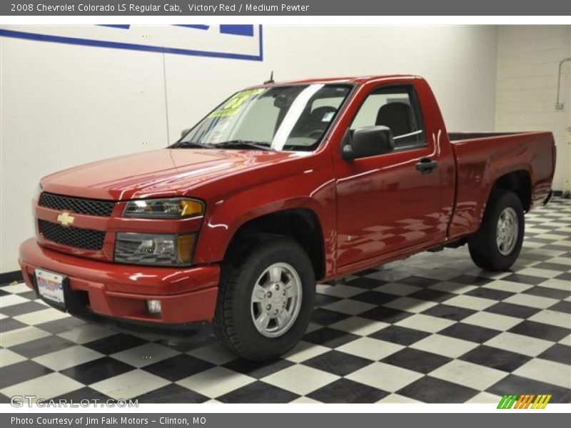 Victory Red / Medium Pewter 2008 Chevrolet Colorado LS Regular Cab