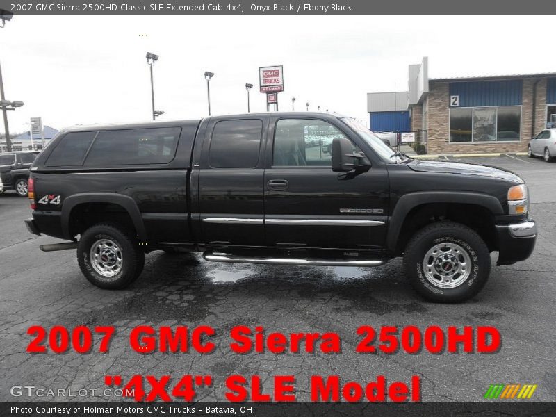 Onyx Black / Ebony Black 2007 GMC Sierra 2500HD Classic SLE Extended Cab 4x4