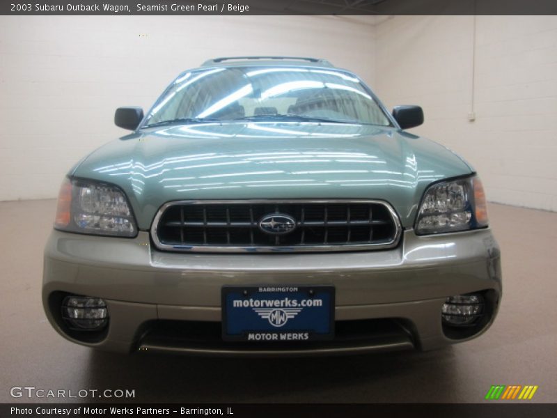 Seamist Green Pearl / Beige 2003 Subaru Outback Wagon