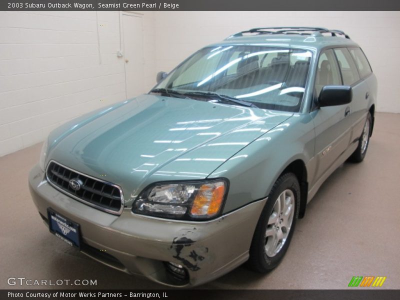 Seamist Green Pearl / Beige 2003 Subaru Outback Wagon