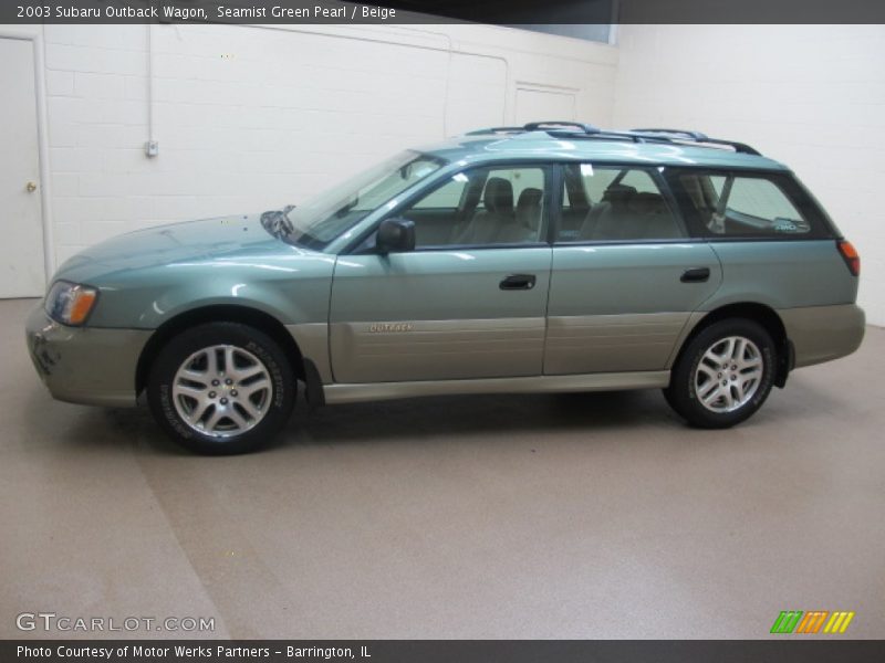 Seamist Green Pearl / Beige 2003 Subaru Outback Wagon