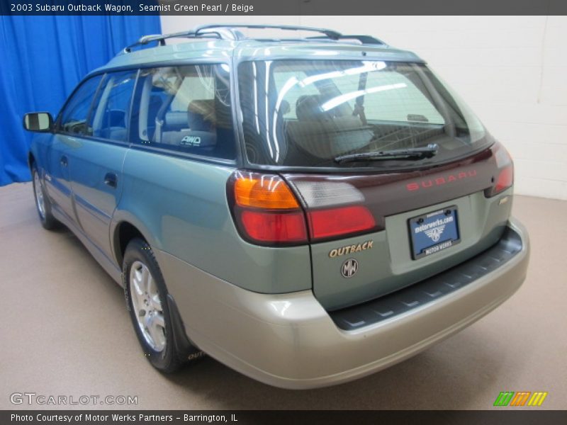 Seamist Green Pearl / Beige 2003 Subaru Outback Wagon