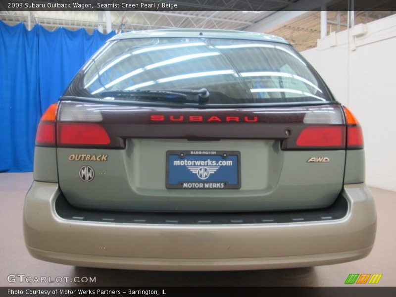 Seamist Green Pearl / Beige 2003 Subaru Outback Wagon