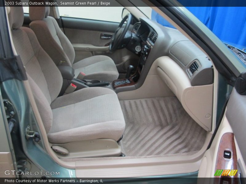 Seamist Green Pearl / Beige 2003 Subaru Outback Wagon