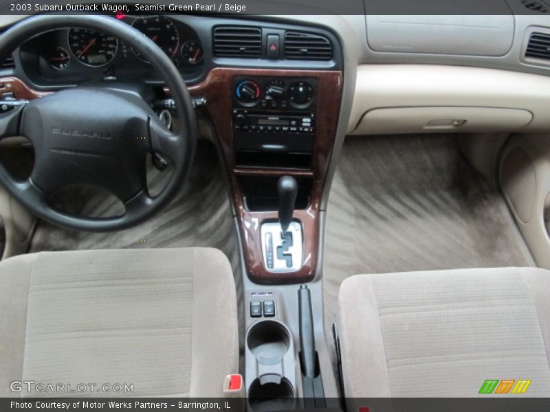 Seamist Green Pearl / Beige 2003 Subaru Outback Wagon