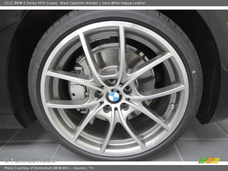 Black Sapphire Metallic / Ivory White Nappa Leather 2012 BMW 6 Series 650i Coupe