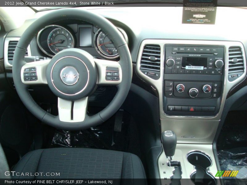 Stone White / Black 2012 Jeep Grand Cherokee Laredo 4x4
