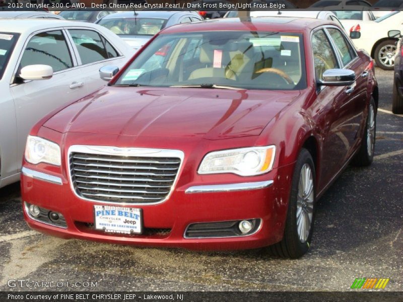 Deep Cherry Red Crystal Pearl / Dark Frost Beige/Light Frost Beige 2012 Chrysler 300 C AWD