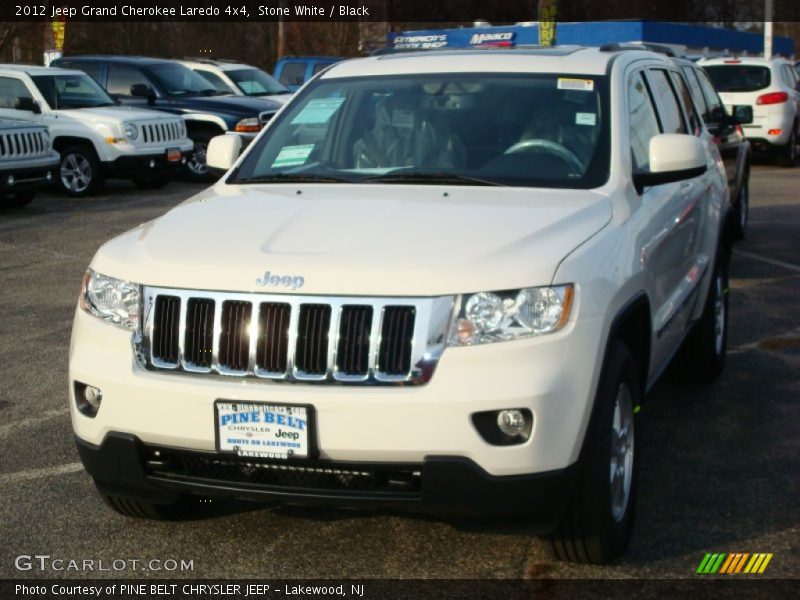 Stone White / Black 2012 Jeep Grand Cherokee Laredo 4x4