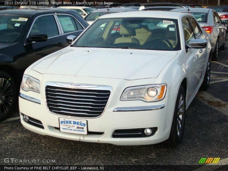 Bright White / Black/Light Frost Beige 2012 Chrysler 300 Limited