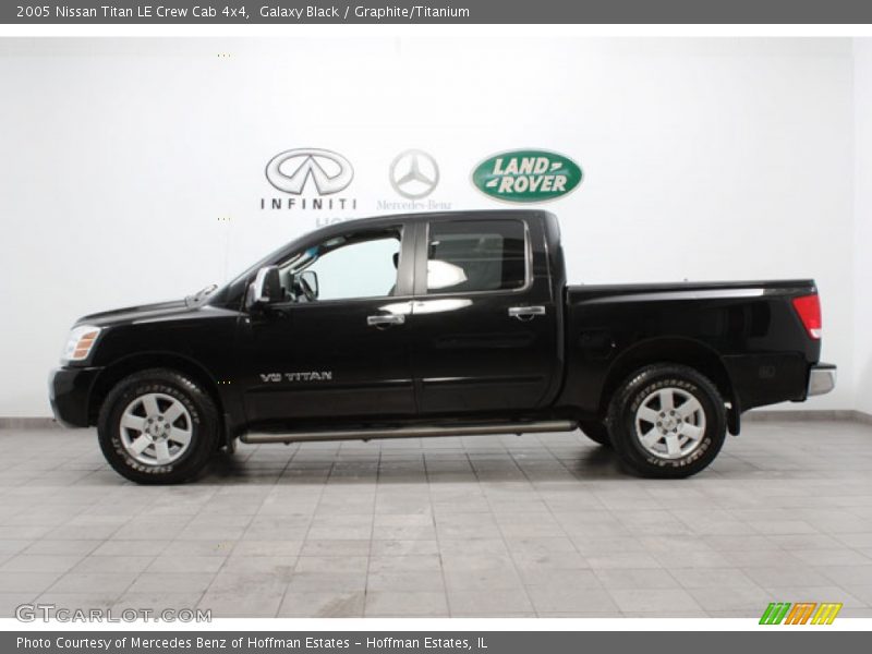 Galaxy Black / Graphite/Titanium 2005 Nissan Titan LE Crew Cab 4x4