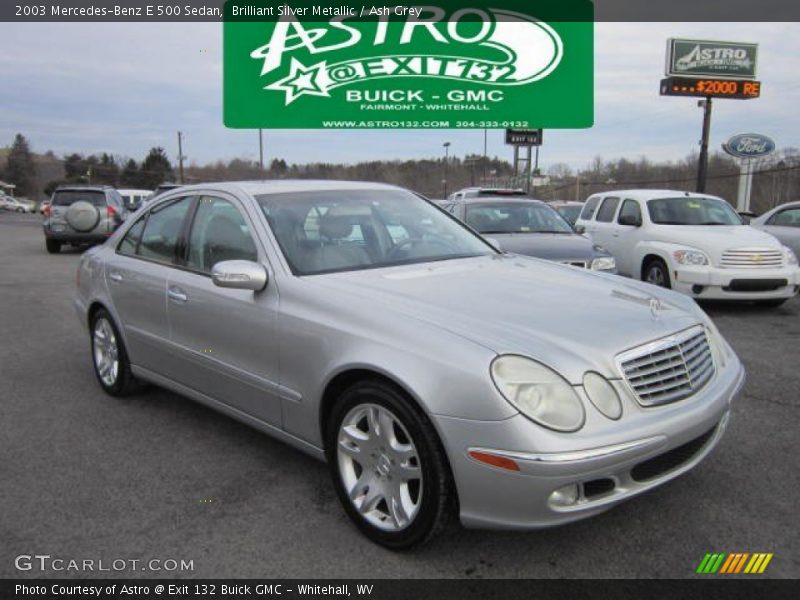 Brilliant Silver Metallic / Ash Grey 2003 Mercedes-Benz E 500 Sedan