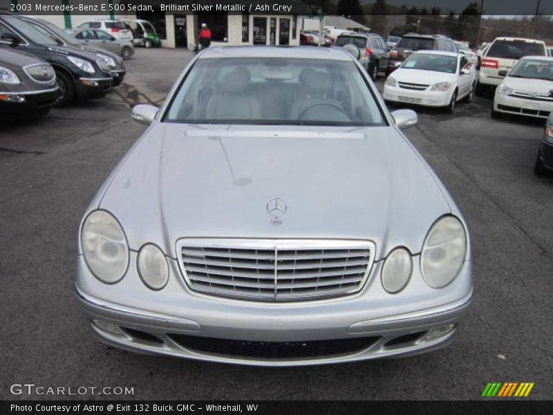 Brilliant Silver Metallic / Ash Grey 2003 Mercedes-Benz E 500 Sedan