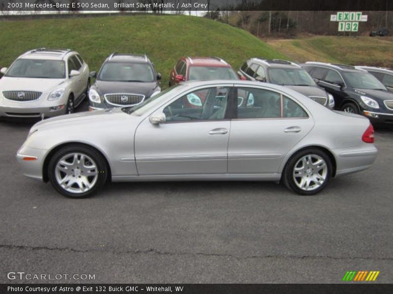 Brilliant Silver Metallic / Ash Grey 2003 Mercedes-Benz E 500 Sedan