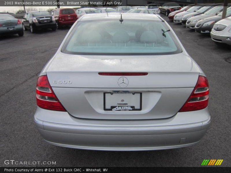 Brilliant Silver Metallic / Ash Grey 2003 Mercedes-Benz E 500 Sedan