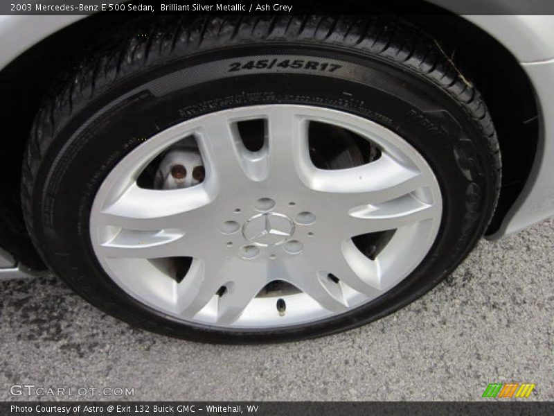 Brilliant Silver Metallic / Ash Grey 2003 Mercedes-Benz E 500 Sedan