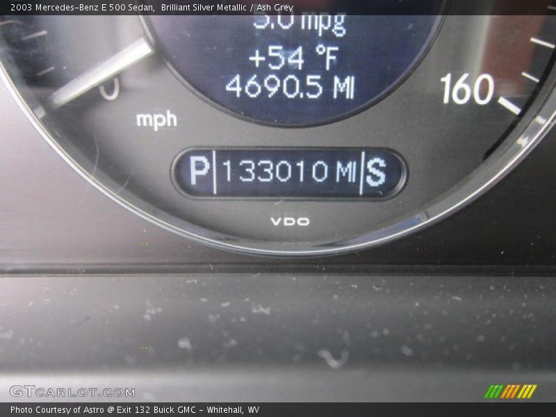 Brilliant Silver Metallic / Ash Grey 2003 Mercedes-Benz E 500 Sedan
