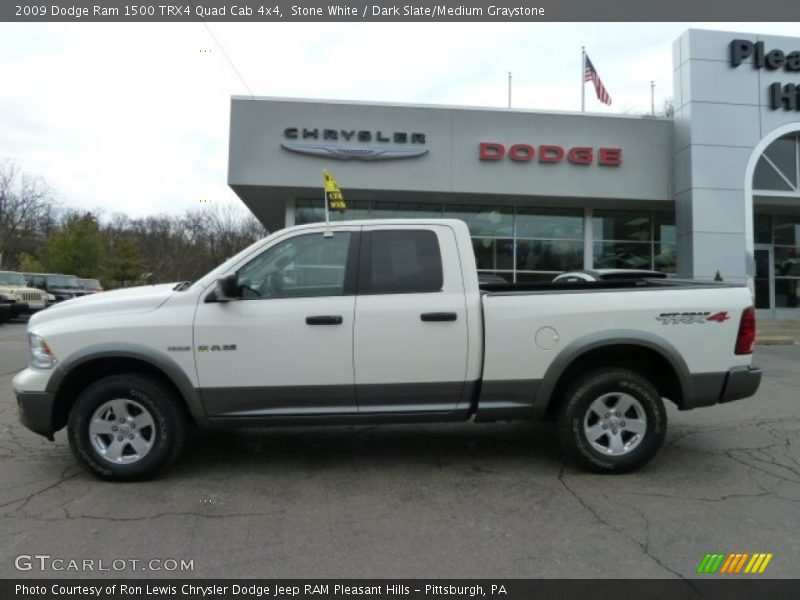 Stone White / Dark Slate/Medium Graystone 2009 Dodge Ram 1500 TRX4 Quad Cab 4x4