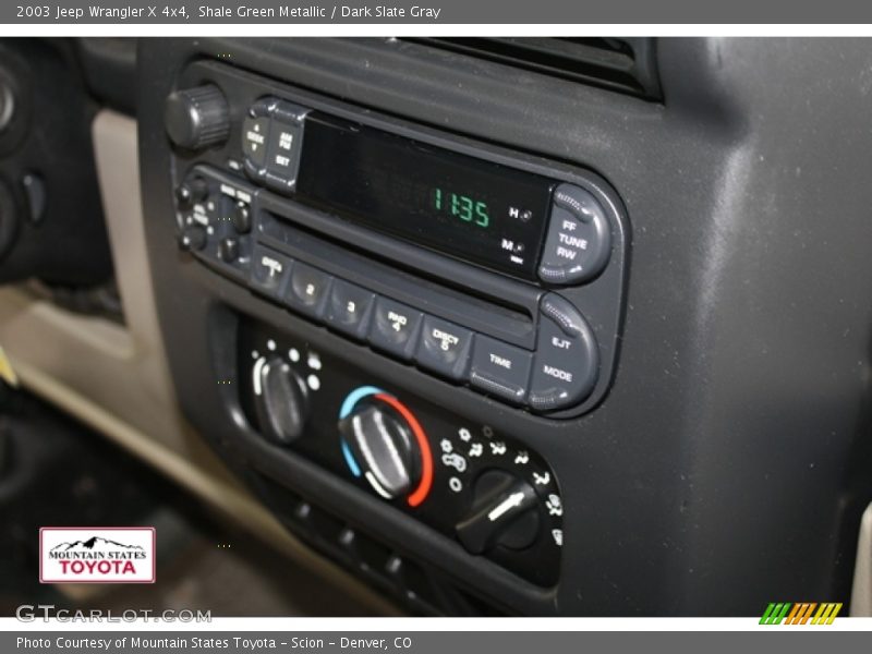 Shale Green Metallic / Dark Slate Gray 2003 Jeep Wrangler X 4x4