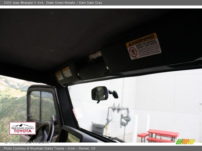 Shale Green Metallic / Dark Slate Gray 2003 Jeep Wrangler X 4x4