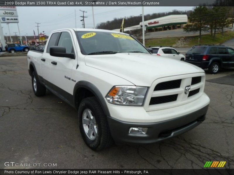 Stone White / Dark Slate/Medium Graystone 2009 Dodge Ram 1500 TRX4 Quad Cab 4x4