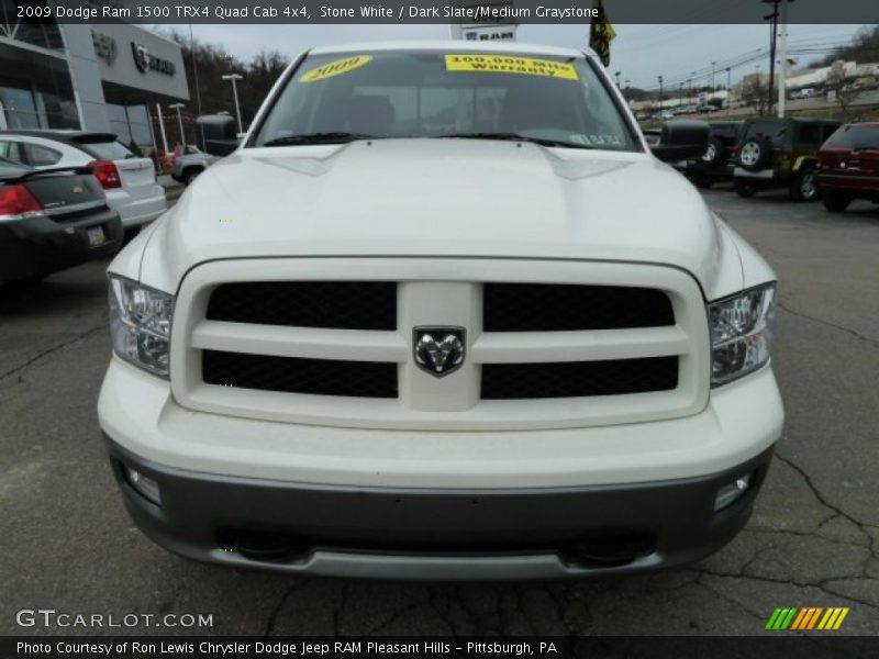 Stone White / Dark Slate/Medium Graystone 2009 Dodge Ram 1500 TRX4 Quad Cab 4x4