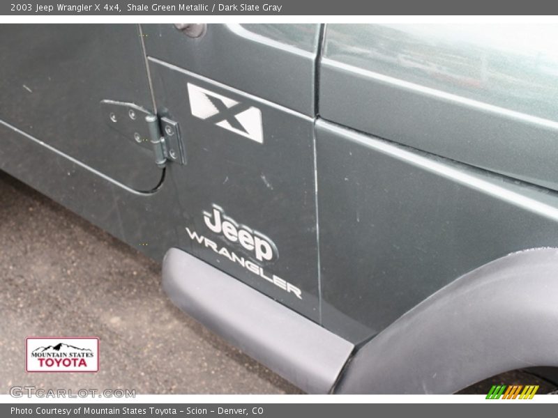 Shale Green Metallic / Dark Slate Gray 2003 Jeep Wrangler X 4x4