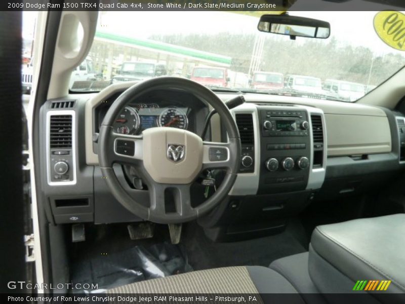 Stone White / Dark Slate/Medium Graystone 2009 Dodge Ram 1500 TRX4 Quad Cab 4x4