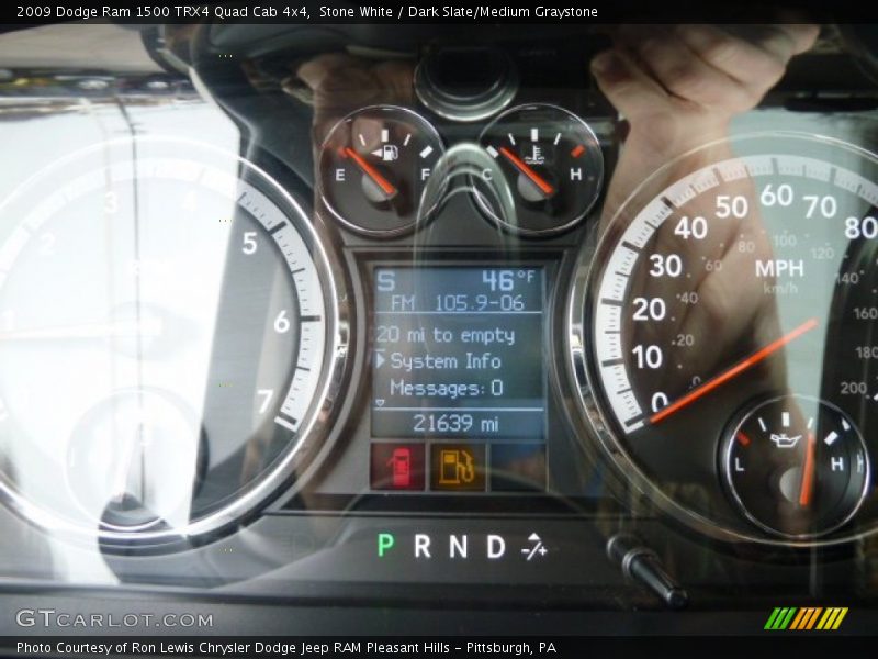 Stone White / Dark Slate/Medium Graystone 2009 Dodge Ram 1500 TRX4 Quad Cab 4x4