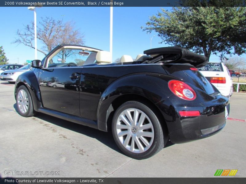 Black / Cream Beige 2008 Volkswagen New Beetle SE Convertible