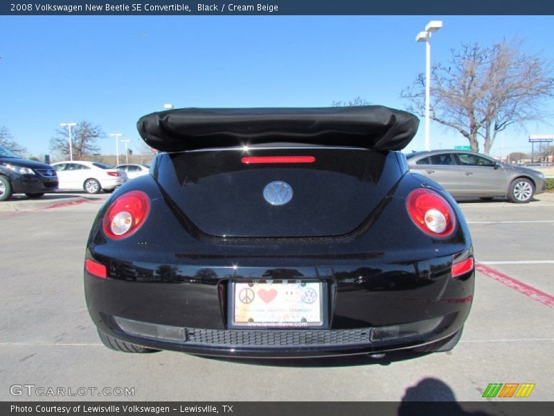 Black / Cream Beige 2008 Volkswagen New Beetle SE Convertible